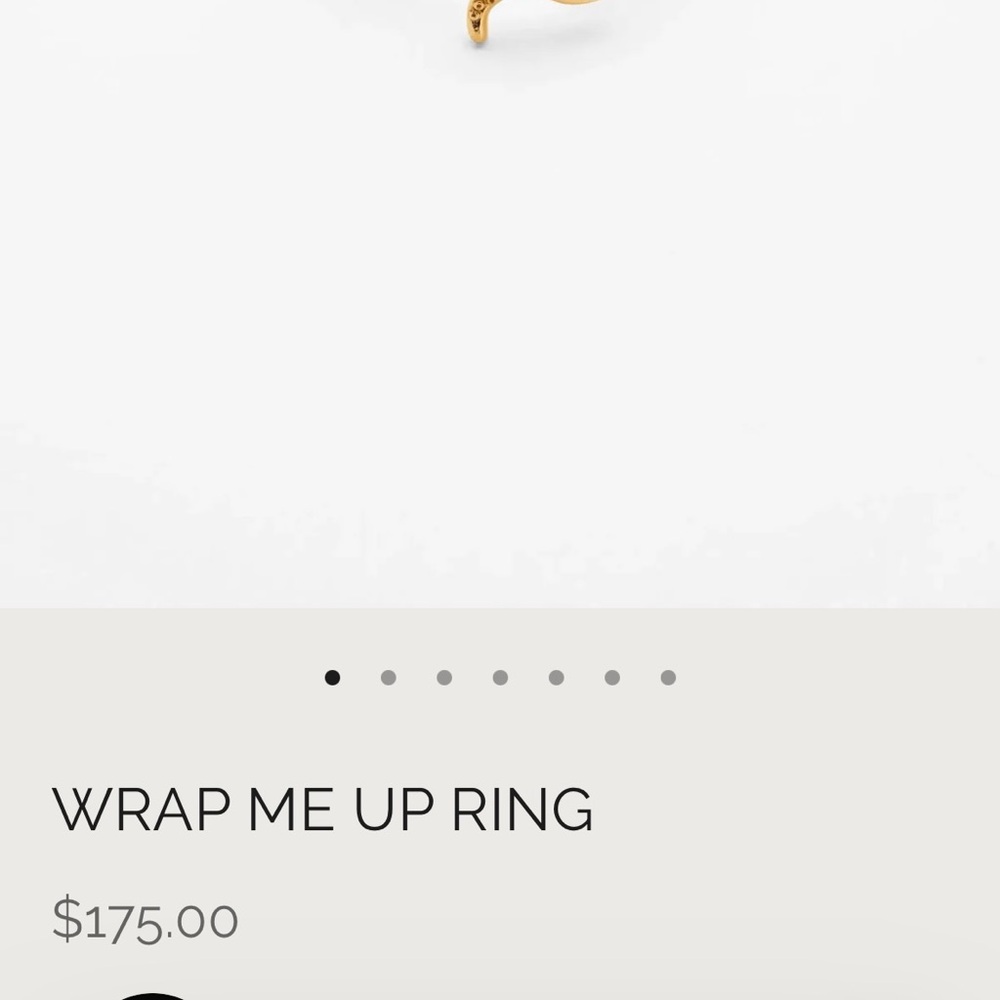 Gold Wave Design Ring - Picture 3 of 3